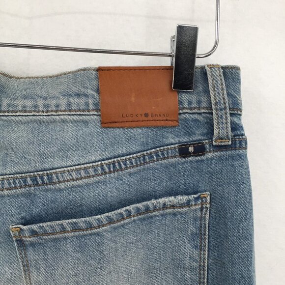 Lucky Brand Brooke Flare jeans raw hem mid-rise distressed light women new 31 12 - Picture 5 of 8
